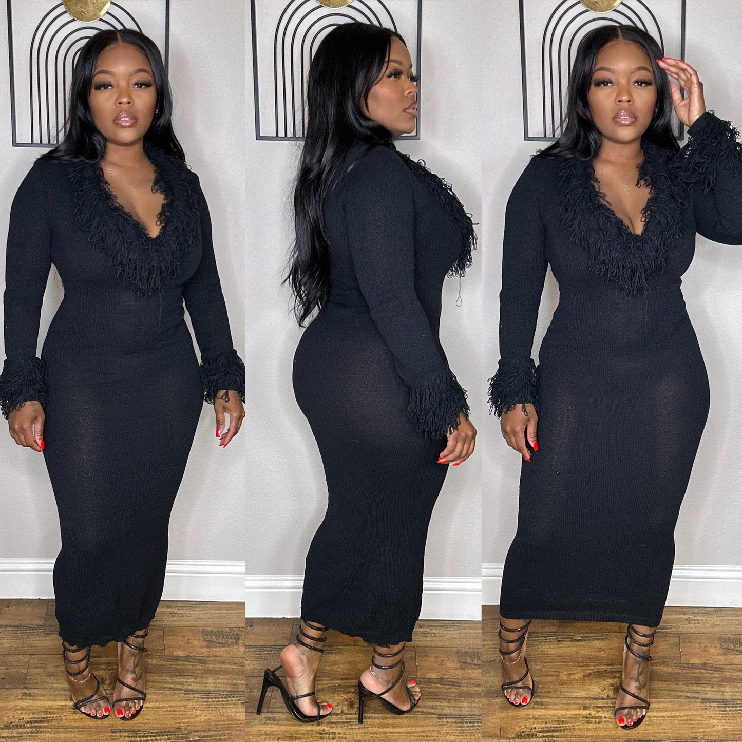 Maxi Fluff Sweater Dress