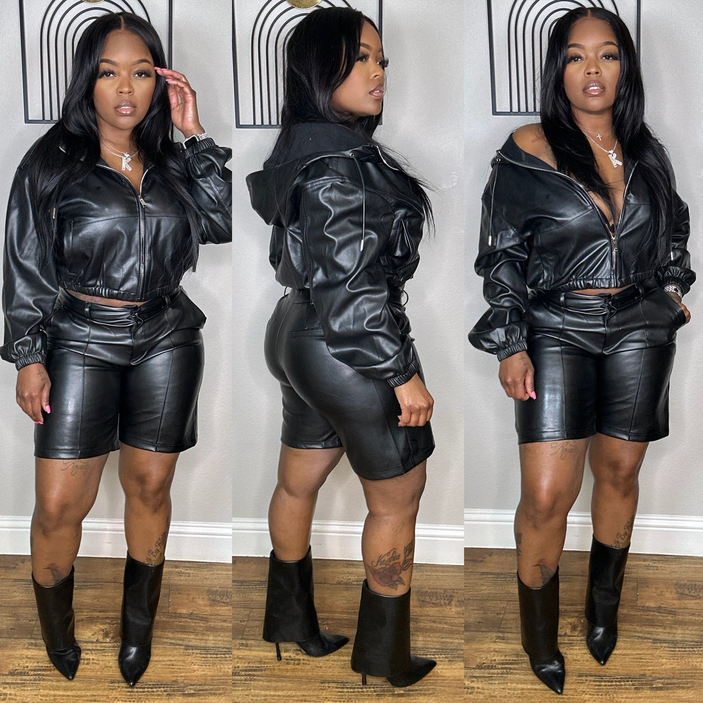 Jagged Leather Set