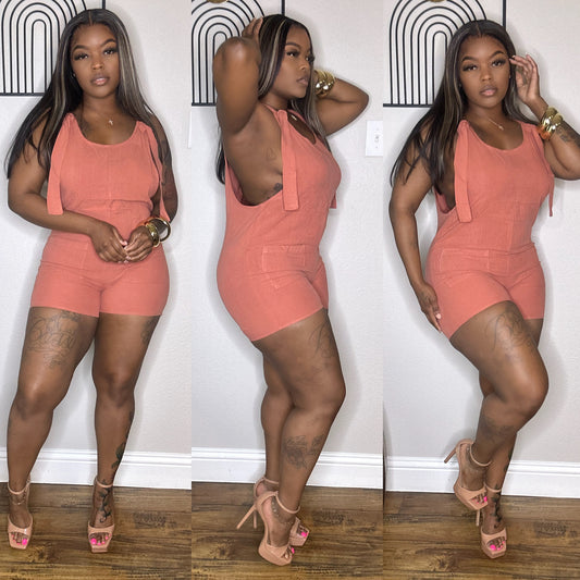 Peach Romper