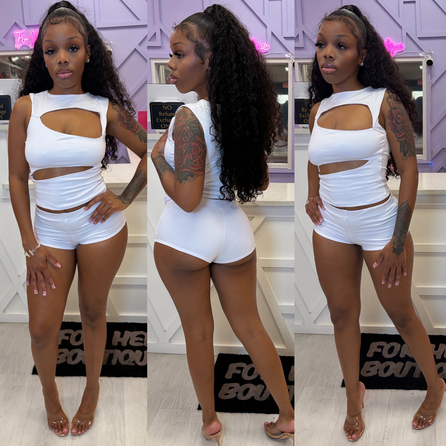 White Bad Behavior Set
