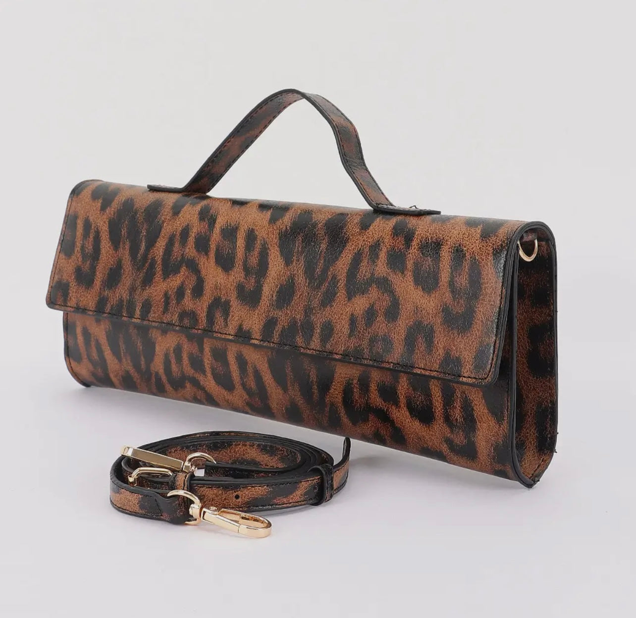 Leopard Lux Clutch