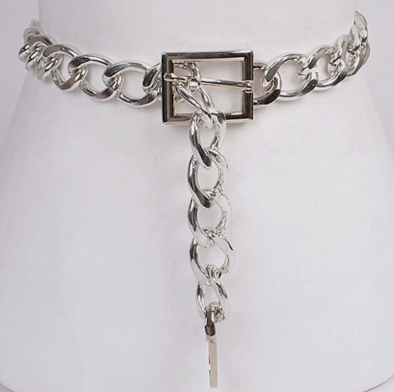 Silver Metal Chain Belt