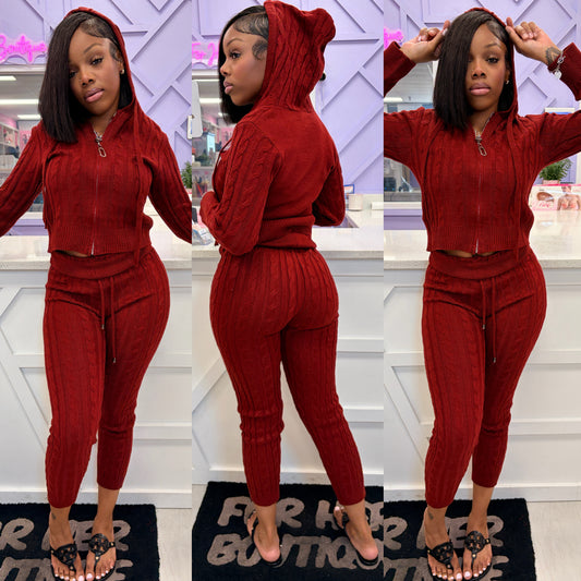 Wine Cozy Knit Set