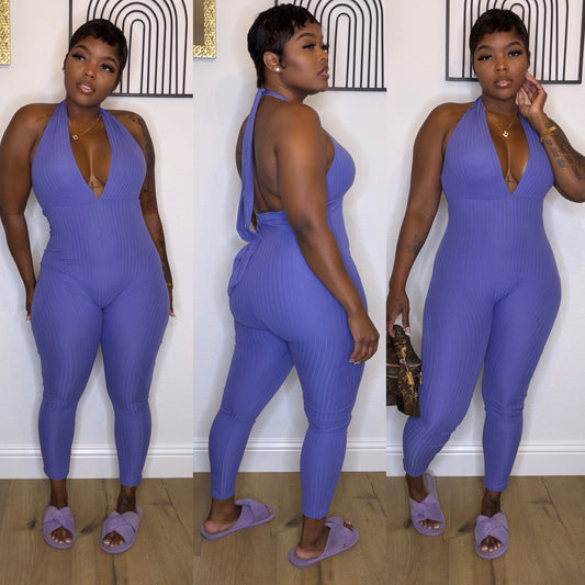 Purple Passion Halter Romper