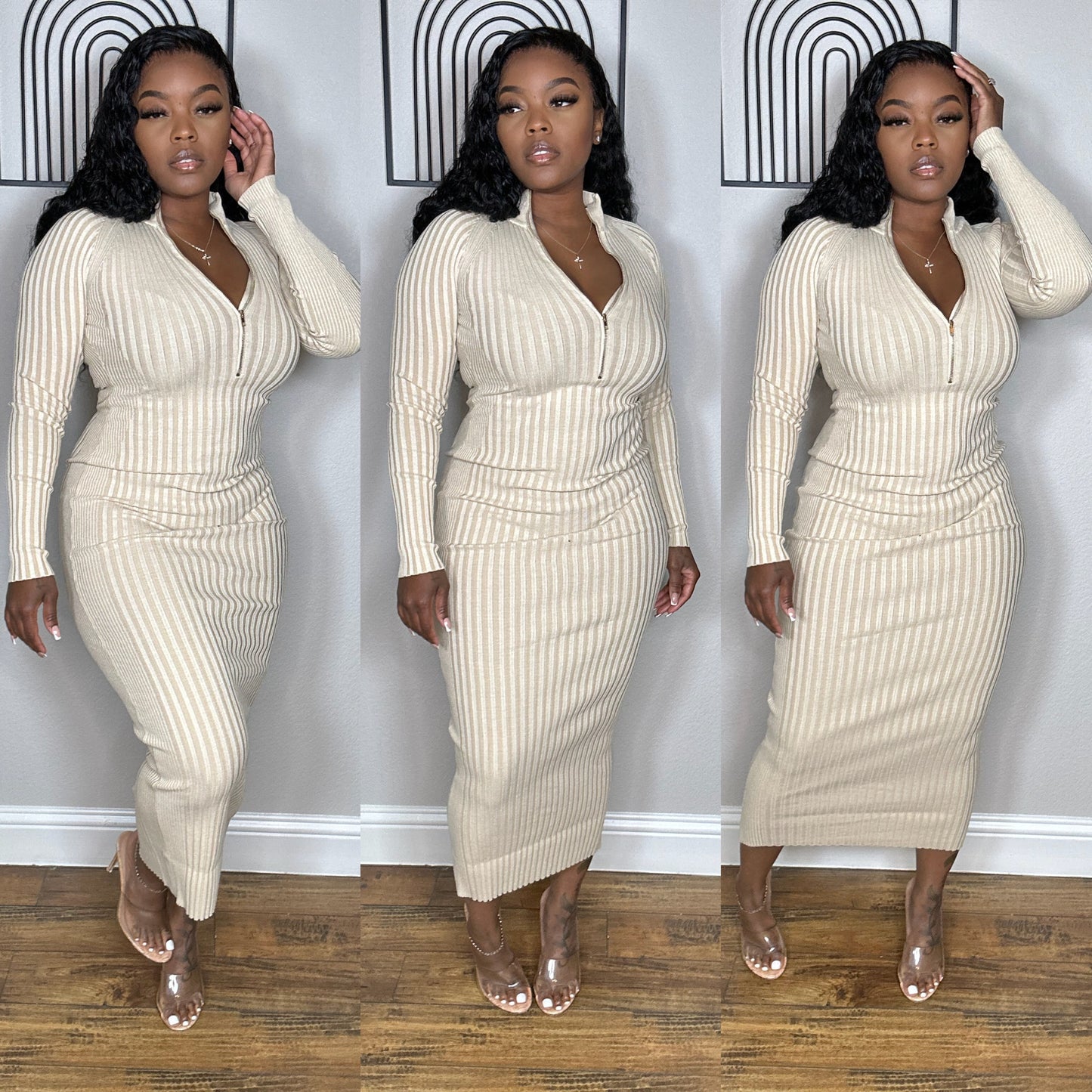 Sophia Zip Sweater Dress