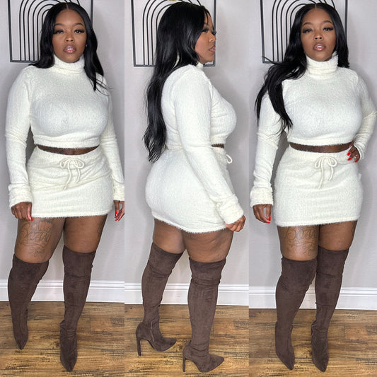 Fuzzy Skirt Set