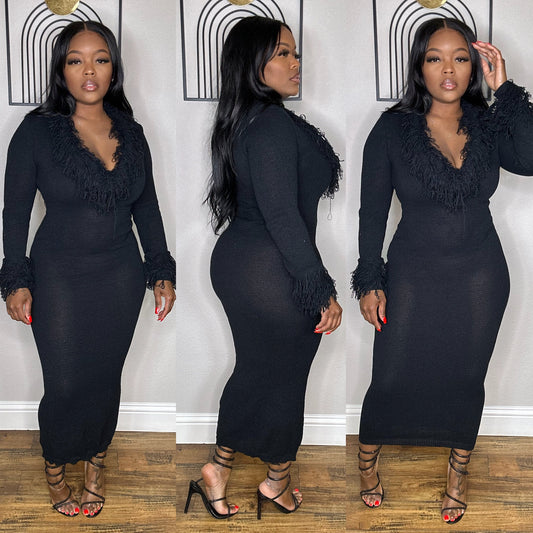 Maxi Fluff Sweater Dress