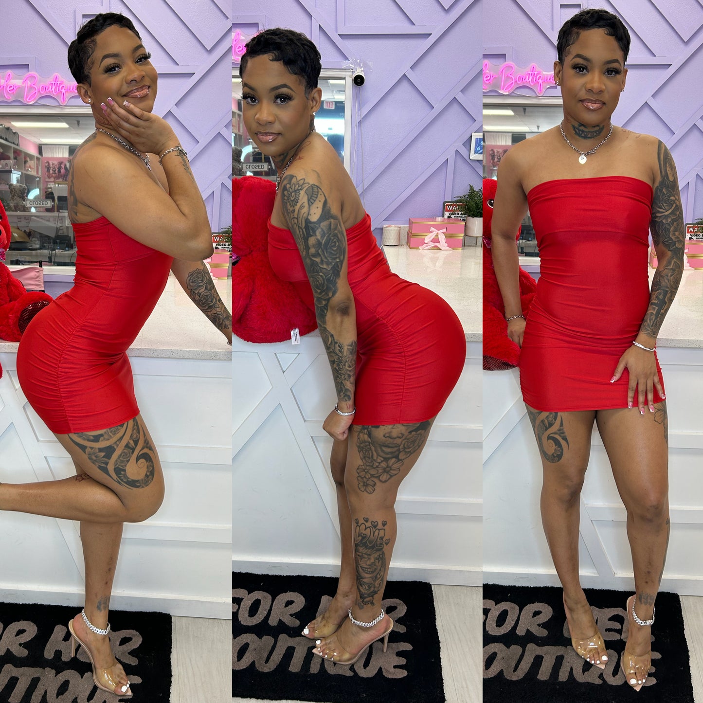 Scrunched Tube Dress