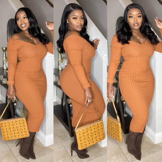 Rust Sweater Dress