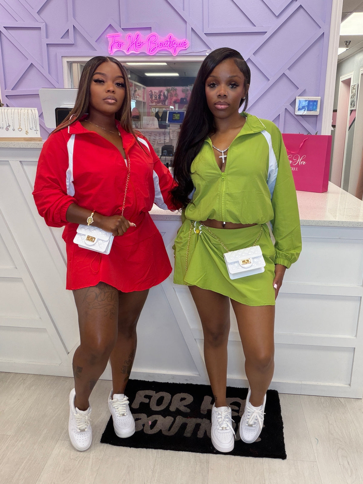 Windbreaker Skirt Set